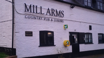 Defibrillator at the Mill Arms, Dunbridge