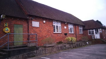 Defibrillator at the Social Club, Mottisfont village